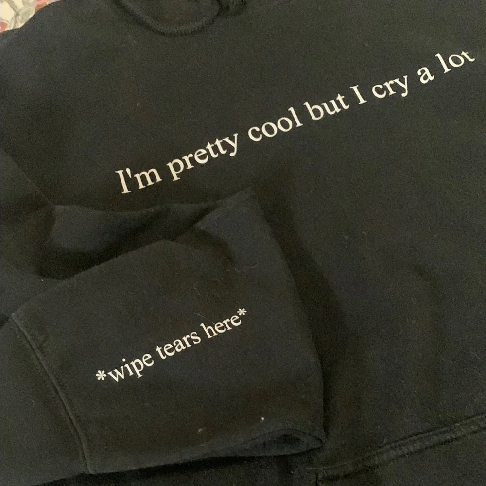 Black message hoodie- Unisex - Picture 1 of 7